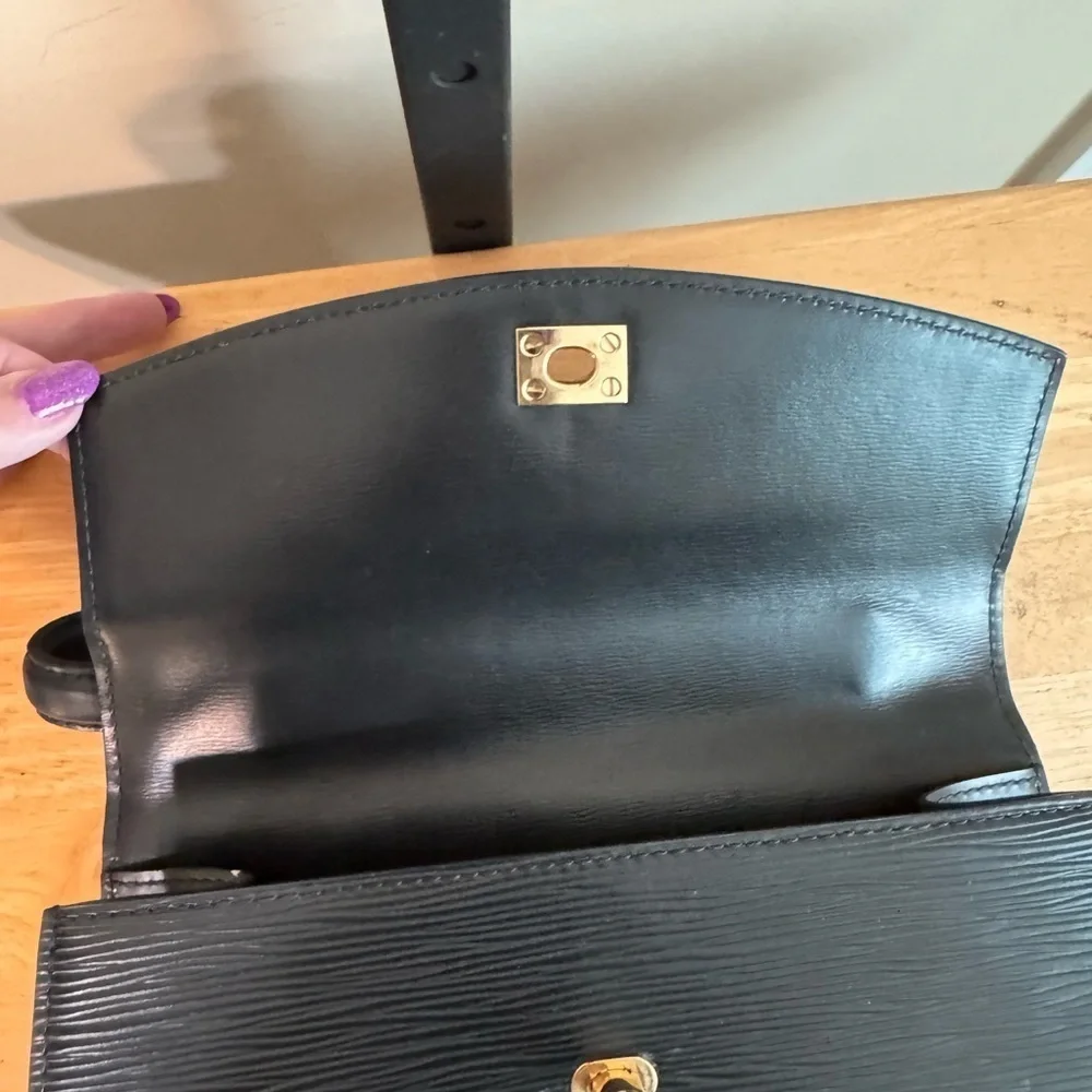 Louis Vuitton Black Epi Malesherbes Handbag